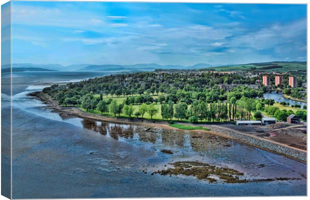 Dumbarton View Canvas Print by Valerie Paterson
