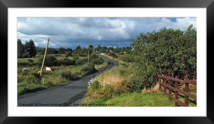 Road to Lettermacaward Framed Mounted Print by Steven Watson