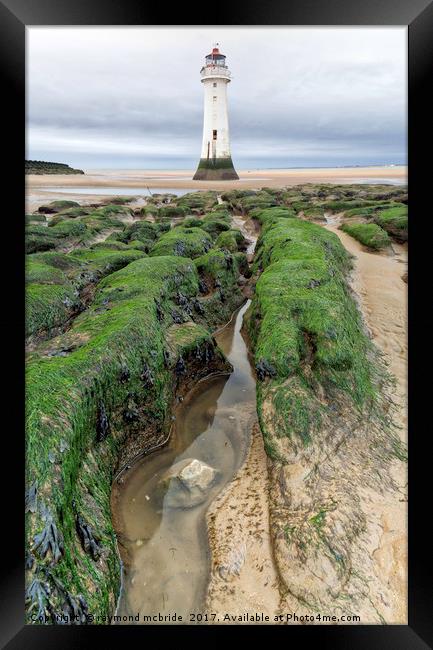 Perch Rock Lighthouse. Framed Print by raymond mcbride