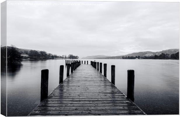 Coniston water on the lakedistrict Canvas Print by Sebastien Coell