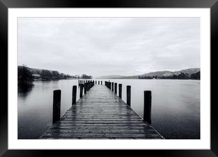 Coniston water on the lakedistrict Framed Mounted Print by Sebastien Coell
