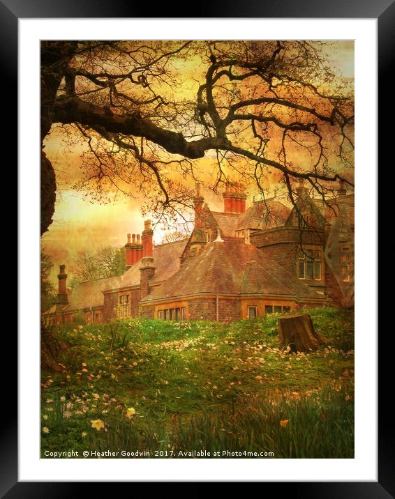 The House on the Hill. Framed Mounted Print by Heather Goodwin