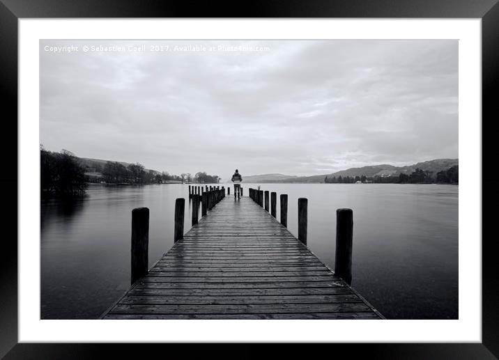 Coniston water on the lakedistrict Framed Mounted Print by Sebastien Coell