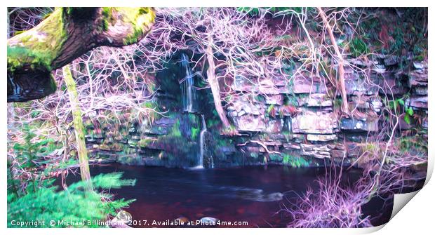 Fairytale Waterfall Print by Michael Billingham