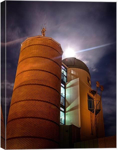 Swansea observatory at night Canvas Print by Leighton Collins