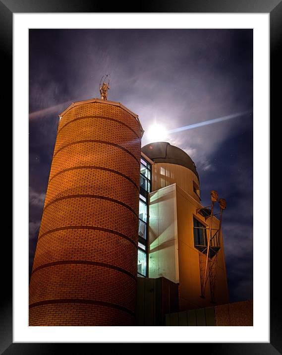 Swansea observatory at night Framed Mounted Print by Leighton Collins