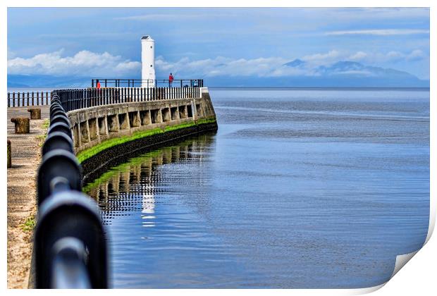 Ayr Harbour Entrance Print by Valerie Paterson