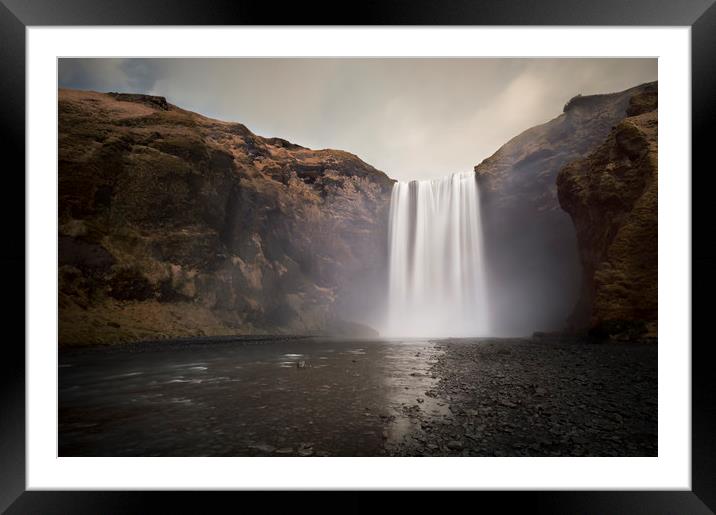 The Mighty Skogafoss Framed Mounted Print by Chris Frost
