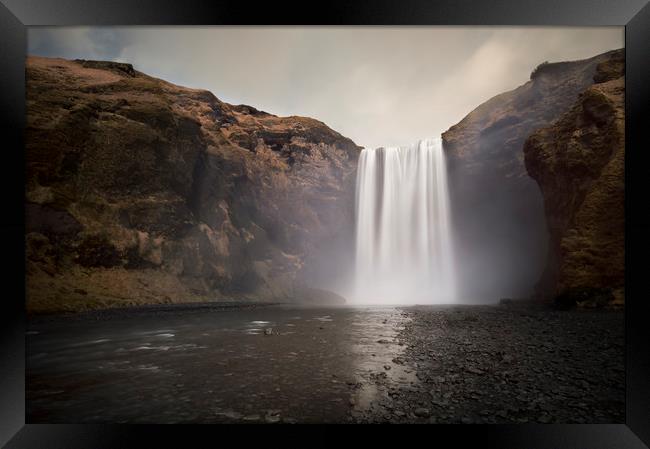 The Mighty Skogafoss Framed Print by Chris Frost