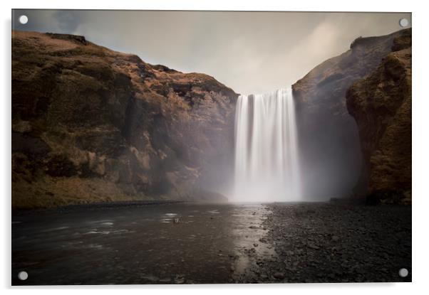 The Mighty Skogafoss Acrylic by Chris Frost
