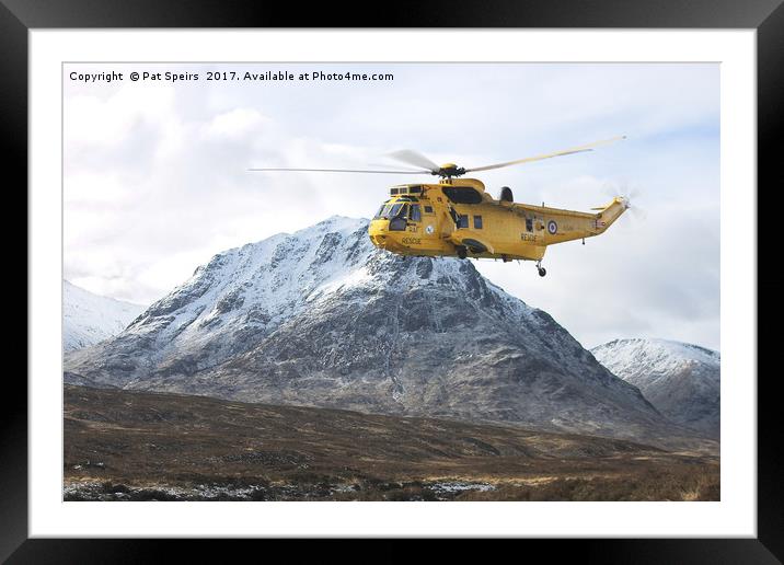 RAF Sea King - SAR Framed Mounted Print by Pat Speirs