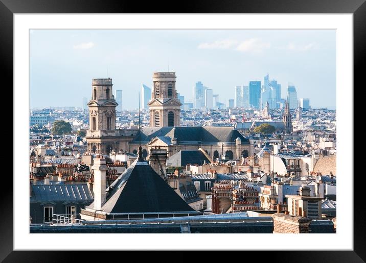 Paris Skyline   Framed Mounted Print by Renata Haidle