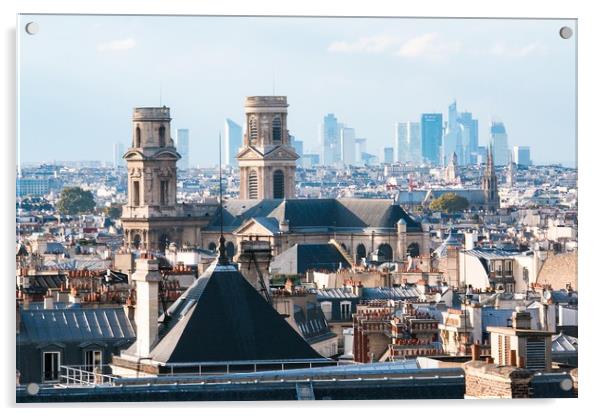 Paris Skyline   Acrylic by Renata Haidle