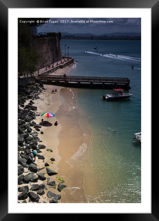 San Juan, Puerto Rico Framed Mounted Print by Brian Fagan