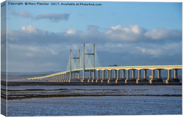 Second Severn Crossing Canvas Print by Mary Fletcher