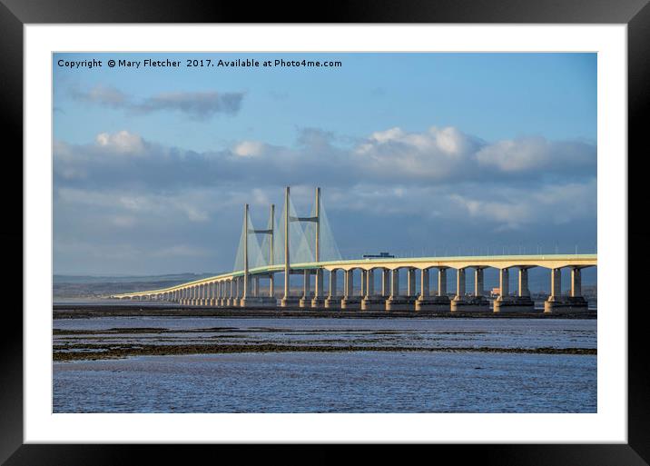 Second Severn Crossing Framed Mounted Print by Mary Fletcher