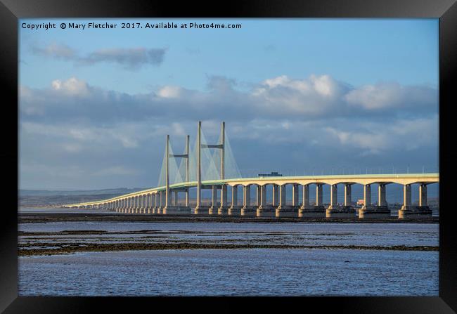 Second Severn Crossing Framed Print by Mary Fletcher