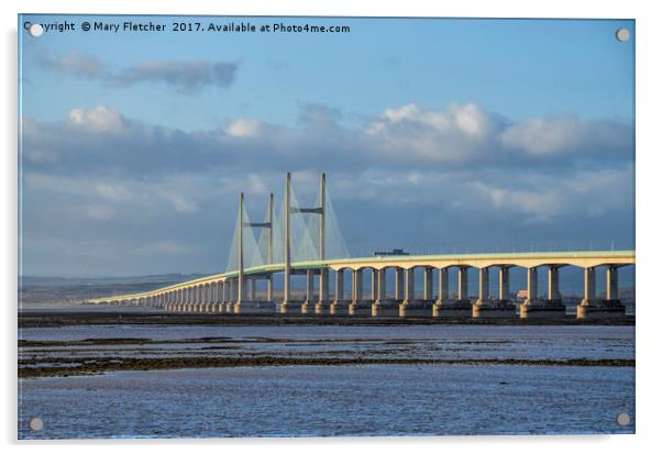 Second Severn Crossing Acrylic by Mary Fletcher