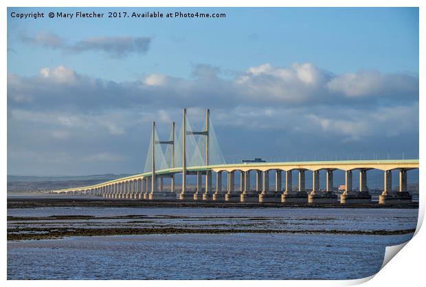 Second Severn Crossing Print by Mary Fletcher
