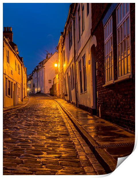 Wet Whitby at dusk Print by David Oxtaby  ARPS