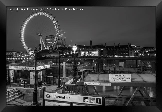 Westminster pier Framed Print by mike cooper
