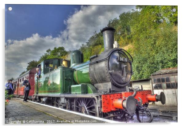 Steam Train 1450 - Bewdley Station Acrylic by Catchavista 