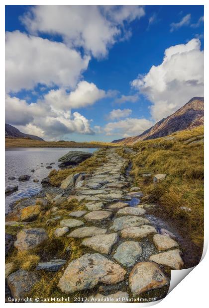 Llyn Idwal Pathway To Heaven Print by Ian Mitchell