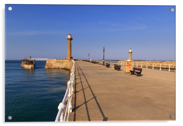 Whitby Pier    Acrylic by chris smith