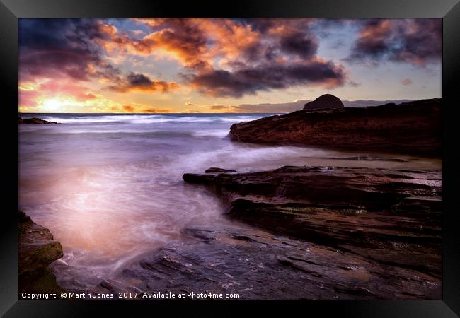 Cornish Coast at Trebarwith Framed Print by K7 Photography