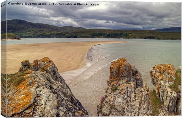The Kyle Of Durness Canvas Print by Jamie Green