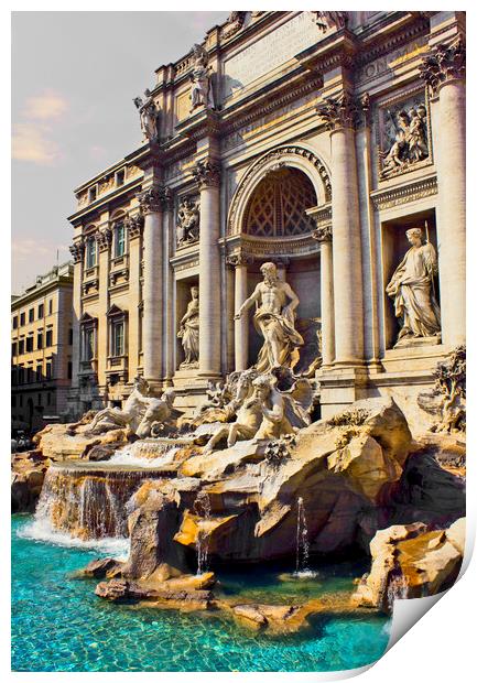 The Trevi Fountain Rome Print by Darren Burroughs