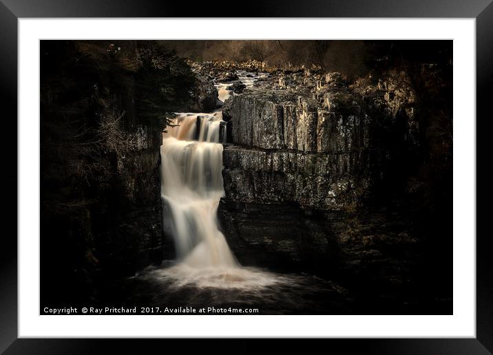 High Force Waterfall Framed Mounted Print by Ray Pritchard