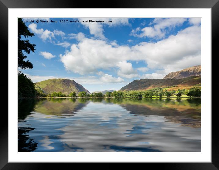 Reflections in Buttermere in Lake District Framed Mounted Print by Steve Heap