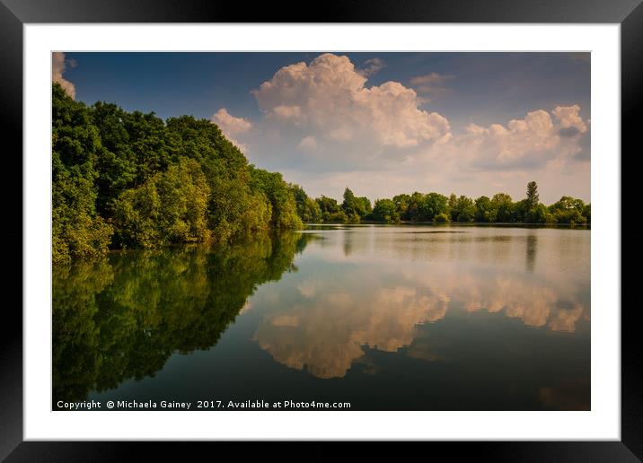 Neigh Bridge Country Park, Cirencester, Wiltshire Framed Mounted Print by Michaela Gainey