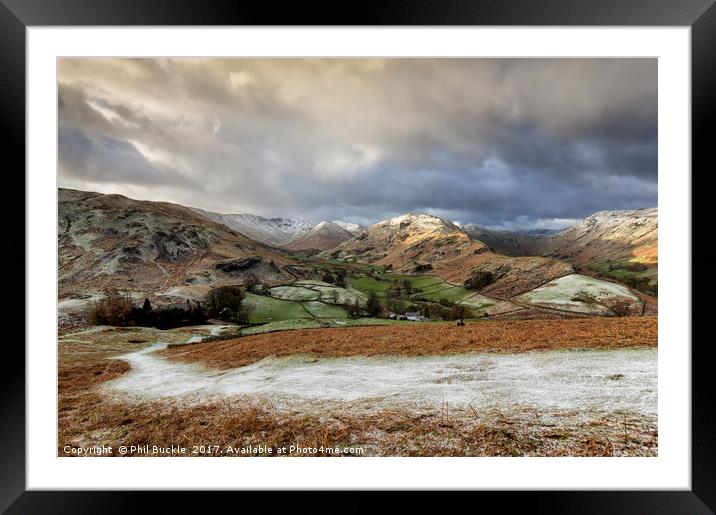 Hallin Fell Pathway Framed Mounted Print by Phil Buckle