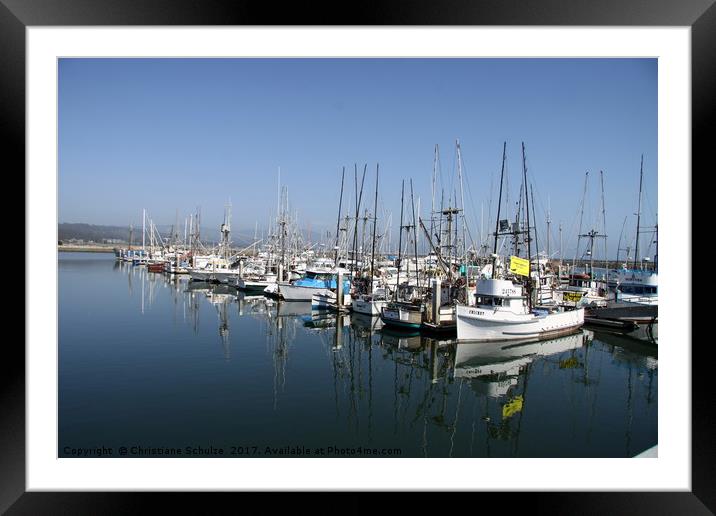 Harbour At Half Moon Bay  Framed Mounted Print by Christiane Schulze