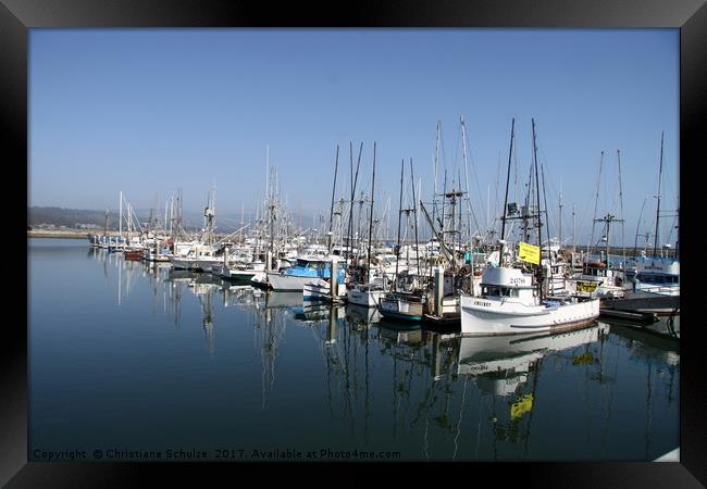 Harbour At Half Moon Bay  Framed Print by Christiane Schulze