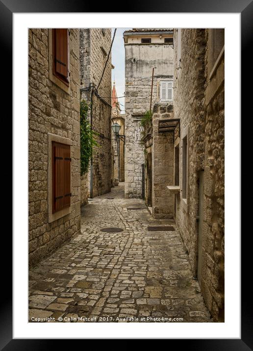 Trogir Alley Framed Mounted Print by Colin Metcalf