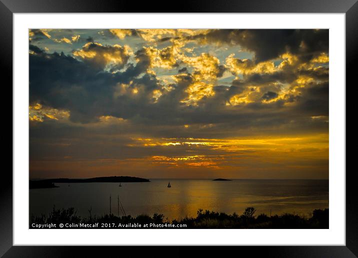 Sunset over the Adriatic Framed Mounted Print by Colin Metcalf