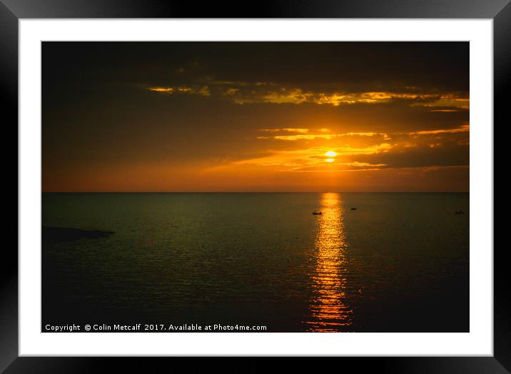 Adriatic Sunset Framed Mounted Print by Colin Metcalf