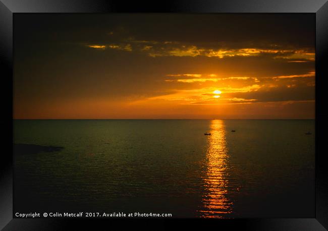 Adriatic Sunset Framed Print by Colin Metcalf