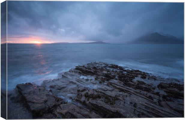 Elgol Sunset  Canvas Print by James Grant