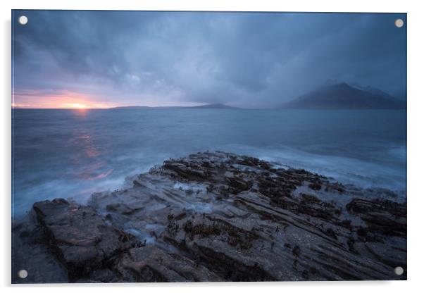Elgol Sunset  Acrylic by James Grant