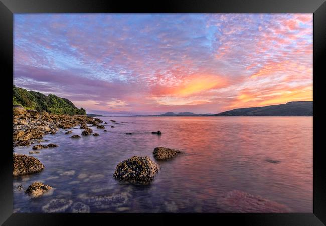 Firth of Clyde Sunset Framed Print by Valerie Paterson