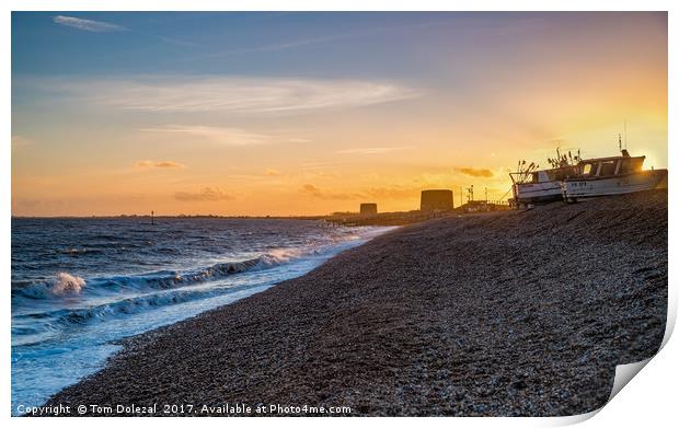 Martello sunset Print by Tom Dolezal