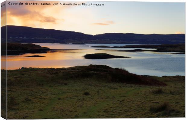 DUNVEGAN SUNSET Canvas Print by andrew saxton