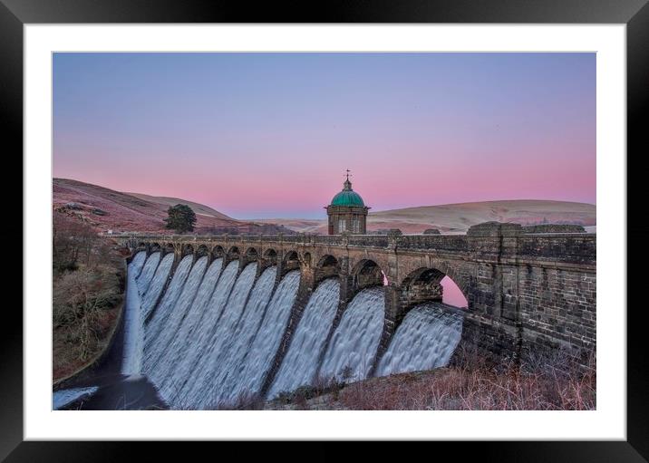 Craig Goch Pastel Sunset, Elan Valley Framed Mounted Print by Sorcha Lewis