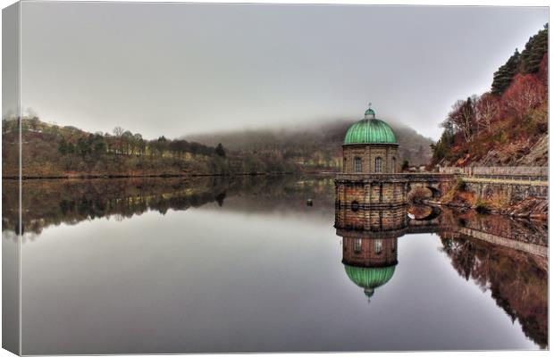 Baroque on glass, Foel Tower, Elan Valley Canvas Print by Sorcha Lewis