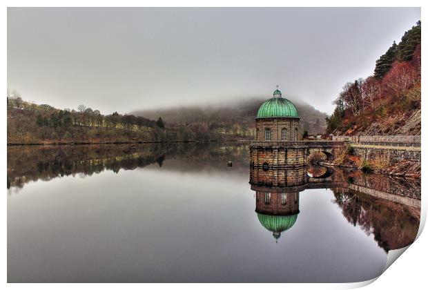 Baroque on glass, Foel Tower, Elan Valley Print by Sorcha Lewis