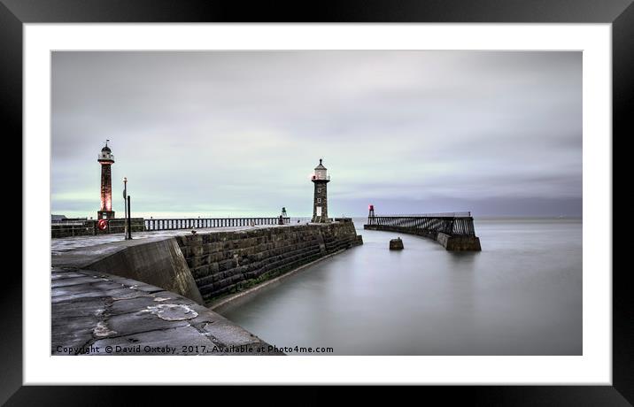 Whitby Harbour Framed Mounted Print by David Oxtaby  ARPS